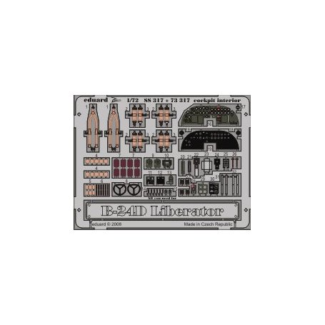 B-24D cockpit interior S.A. HASEGAWA