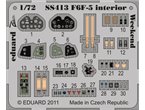 Eduard 1:72 Elementy wnętrza do Grumman F6F-5 WEEKEND edition dla Eduard