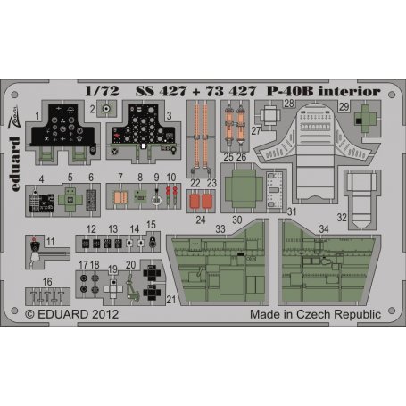 P-40B interior S.A. AIRFIX