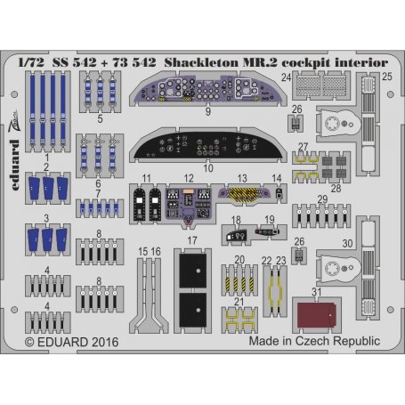 Shackleton MR.2 cockpit interior AIRFIX 11004