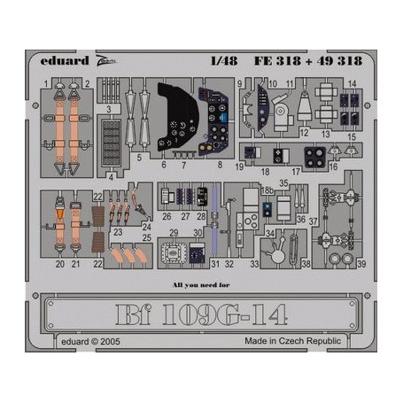 Eduard 1:48 Messerschmitt Bf-109 G-14 dla HASEGAWA