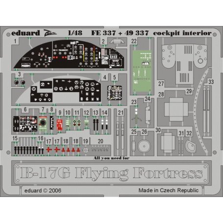 Eduard FE337 A-10 interior - Italeri