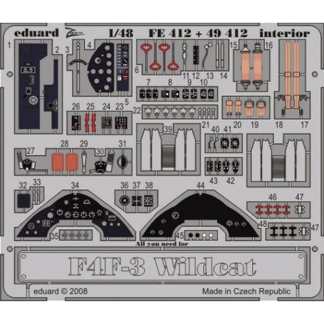 F4F-3 interior S.A. HOBBY BOSS