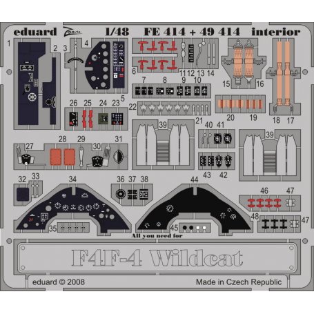 F4F-4 interior S.A. HOBBY BOSS