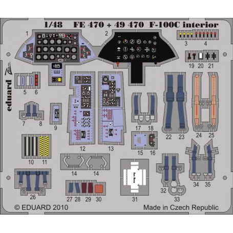 F-100C interior S.A. TRUMPETER