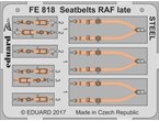 Eduard 1:48 Seatbelts RAF late / STEEL