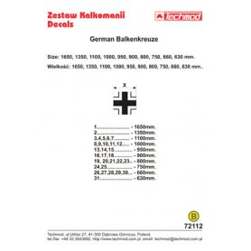Kalkomanie German Luftwaffe Balkenkreuze