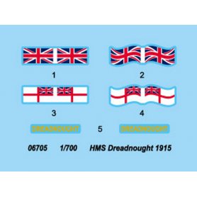 Trumpeter 1:700 HMS Dreadnought 1915