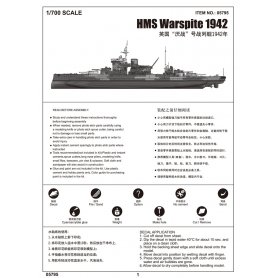Trumpeter 1:700 HMS Warspite 1942