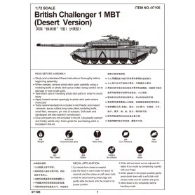Trumpeter 1:72 British Challenger I MBT wersja pustynna