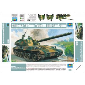 TRUMPETER 1:35 00306 Chinese 120mm Type 89 anti-tank gun