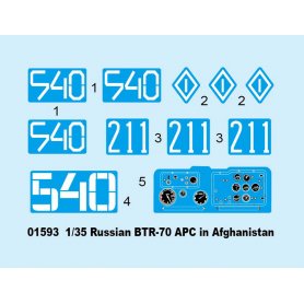 TRUMPETER 1:35 01593 SOVIET BTR-70 APC in AFGHAN VERSION