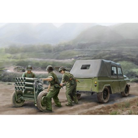 Trumpeter 1:35 PLA Type 63 107mm wyrzutnia rakiet i BJ212 Military Jeep