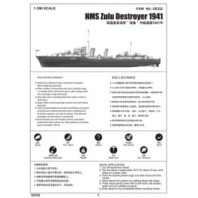 Trumpeter 05332 HMS Zulu Tribal Class 1941