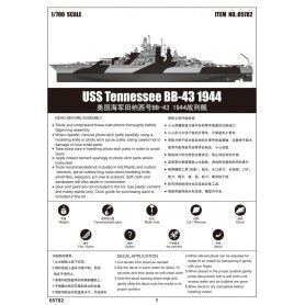 Trumpeter 1:700 USS Tennessee BB-43 1944
