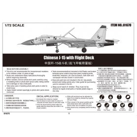 TRUMPETER 1:72 01670 SHENYANG J-15 with flight deck