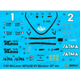 Aoshima 1:20 Mclaren Mp4/2B ’85 Monaco Gp