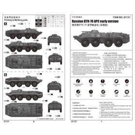 Trumpeter 1:72 BTR-70 APC wczesna wersja